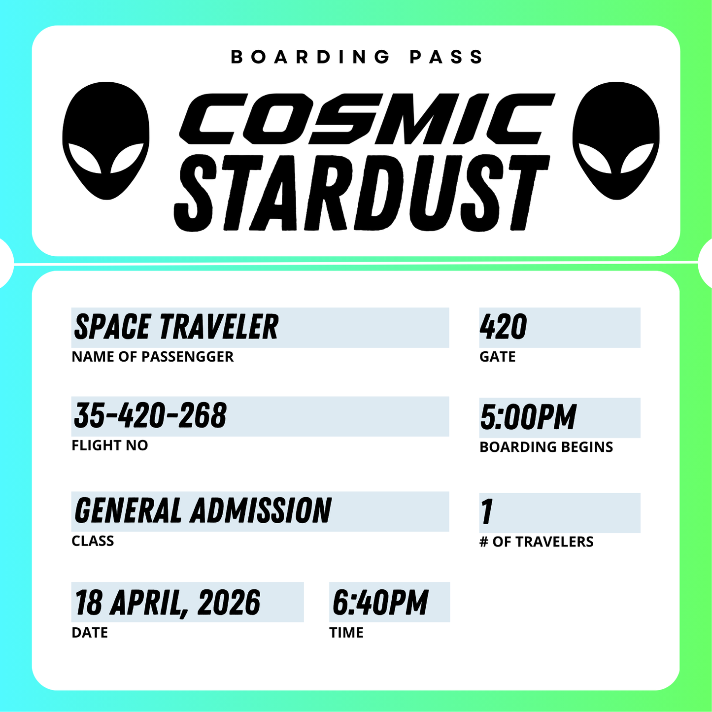 General Admission - Cosmic Stardust Admission Ticket